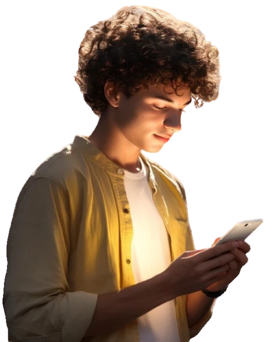 Customer sending a message